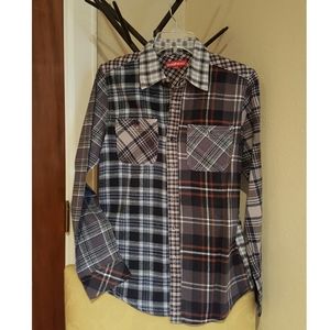 Plaid button down shirt